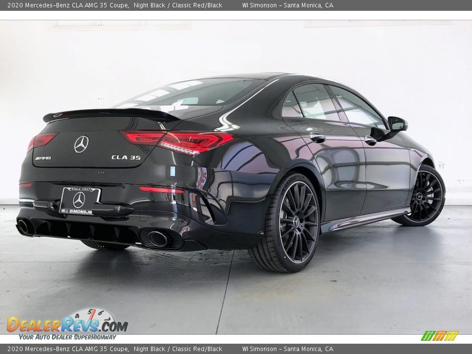 2020 Mercedes-Benz CLA AMG 35 Coupe Night Black / Classic Red/Black Photo #16