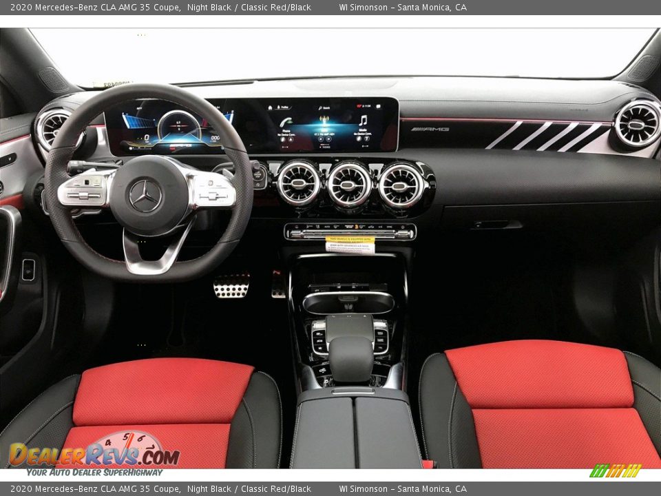2020 Mercedes-Benz CLA AMG 35 Coupe Night Black / Classic Red/Black Photo #17