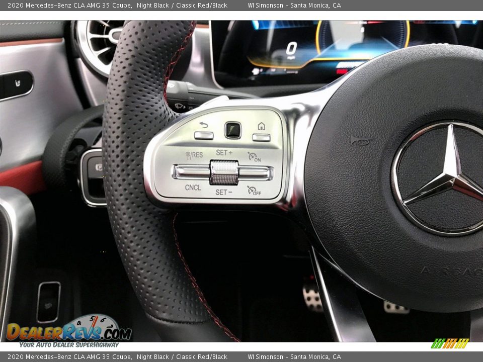 2020 Mercedes-Benz CLA AMG 35 Coupe Night Black / Classic Red/Black Photo #18