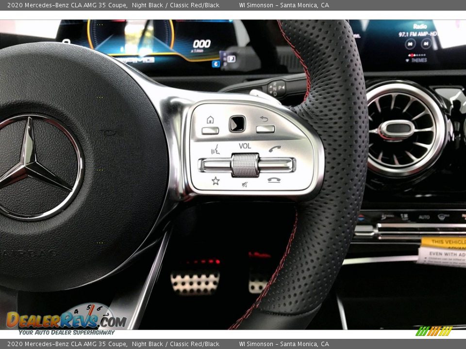 2020 Mercedes-Benz CLA AMG 35 Coupe Night Black / Classic Red/Black Photo #19