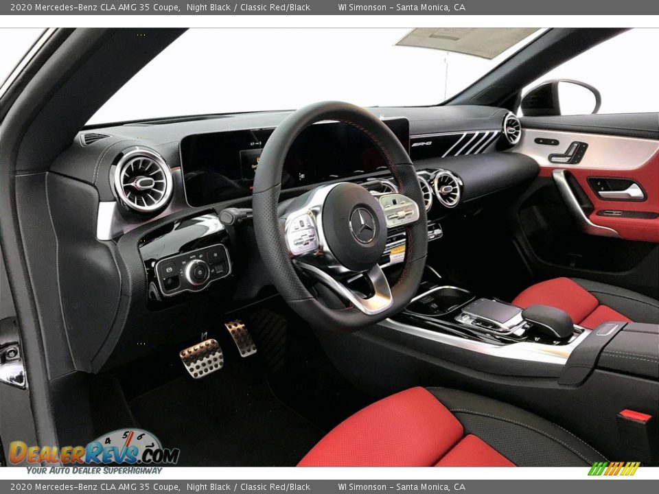 2020 Mercedes-Benz CLA AMG 35 Coupe Night Black / Classic Red/Black Photo #22