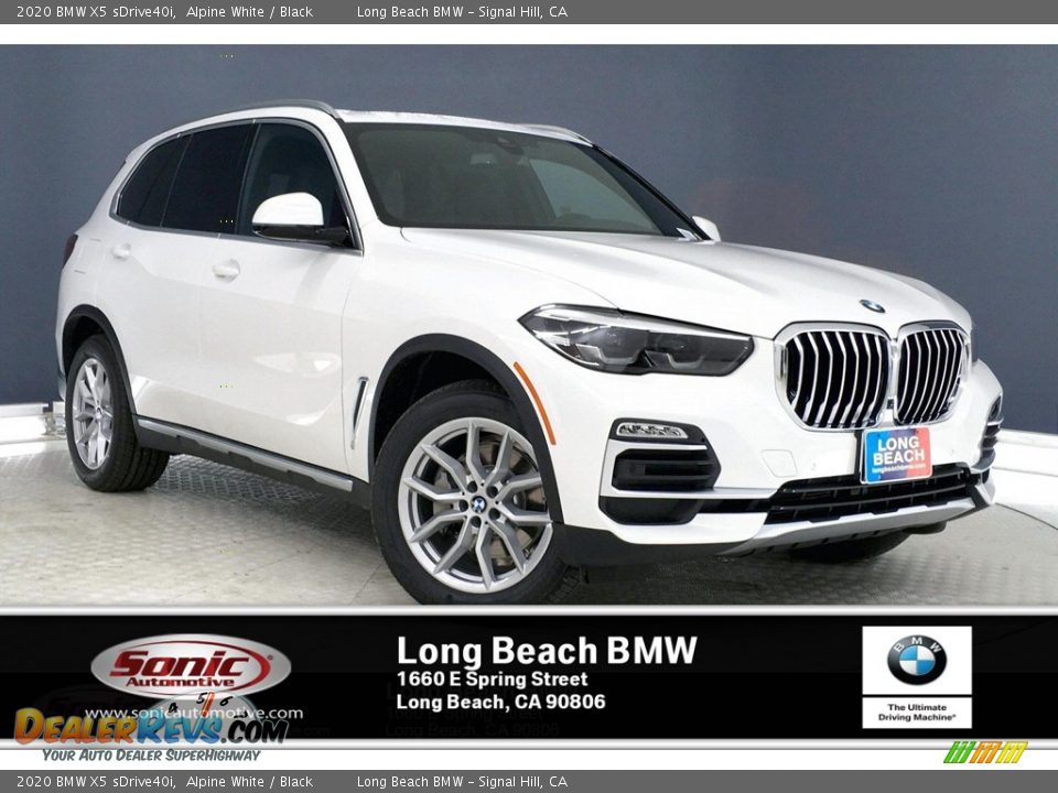 2020 BMW X5 sDrive40i Alpine White / Black Photo #1