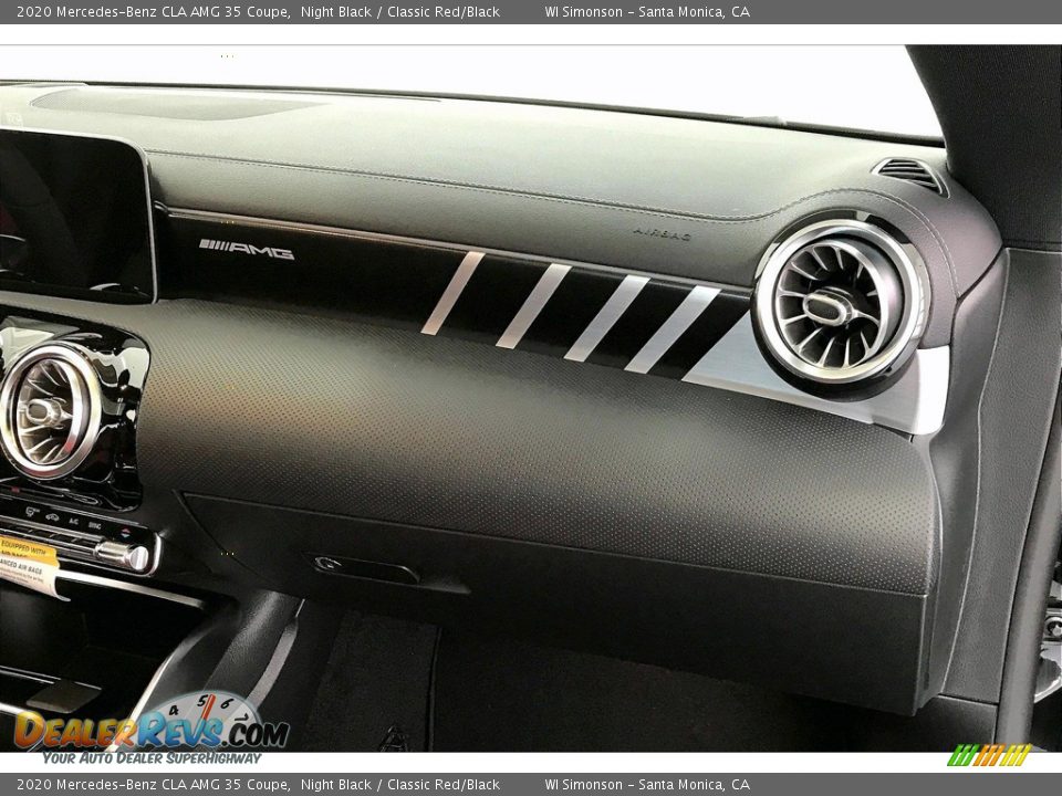 2020 Mercedes-Benz CLA AMG 35 Coupe Night Black / Classic Red/Black Photo #28
