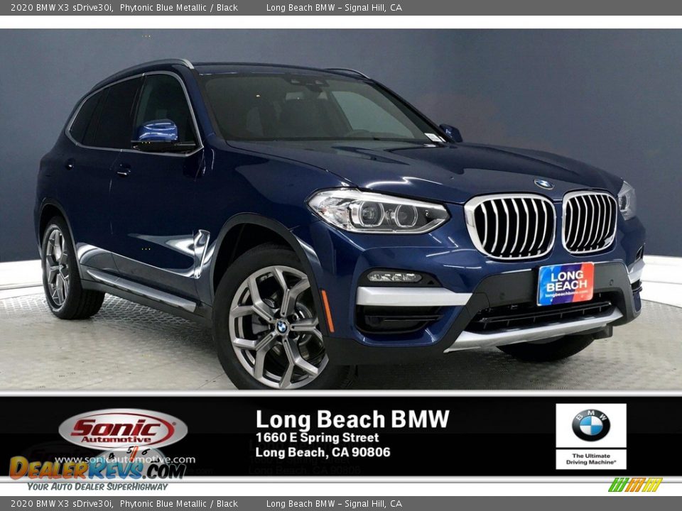 2020 BMW X3 sDrive30i Phytonic Blue Metallic / Black Photo #1