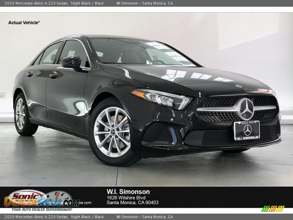 2020 Mercedes-Benz A 220 Sedan Night Black / Black Photo #1