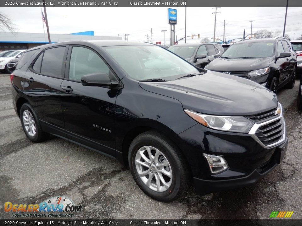 2020 Chevrolet Equinox LS Midnight Blue Metallic / Ash Gray Photo #3