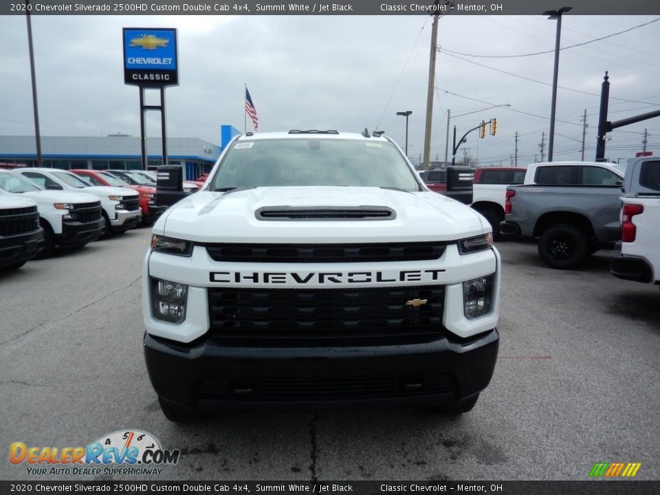 2020 Chevrolet Silverado 2500HD Custom Double Cab 4x4 Summit White / Jet Black Photo #2