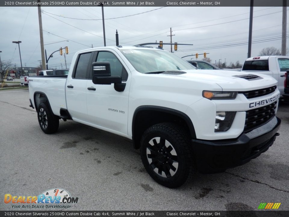 2020 Chevrolet Silverado 2500HD Custom Double Cab 4x4 Summit White / Jet Black Photo #3