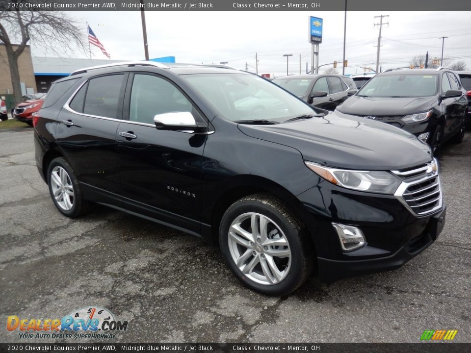 2020 Chevrolet Equinox Premier AWD Midnight Blue Metallic / Jet Black Photo #3