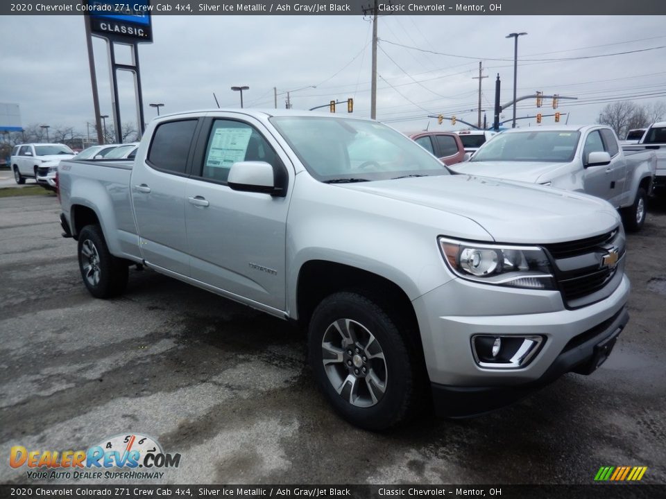 2020 Chevrolet Colorado Z71 Crew Cab 4x4 Silver Ice Metallic / Ash Gray/Jet Black Photo #3