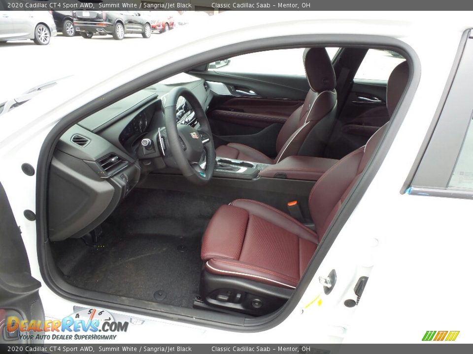 Sangria/Jet Black Interior - 2020 Cadillac CT4 Sport AWD Photo #3