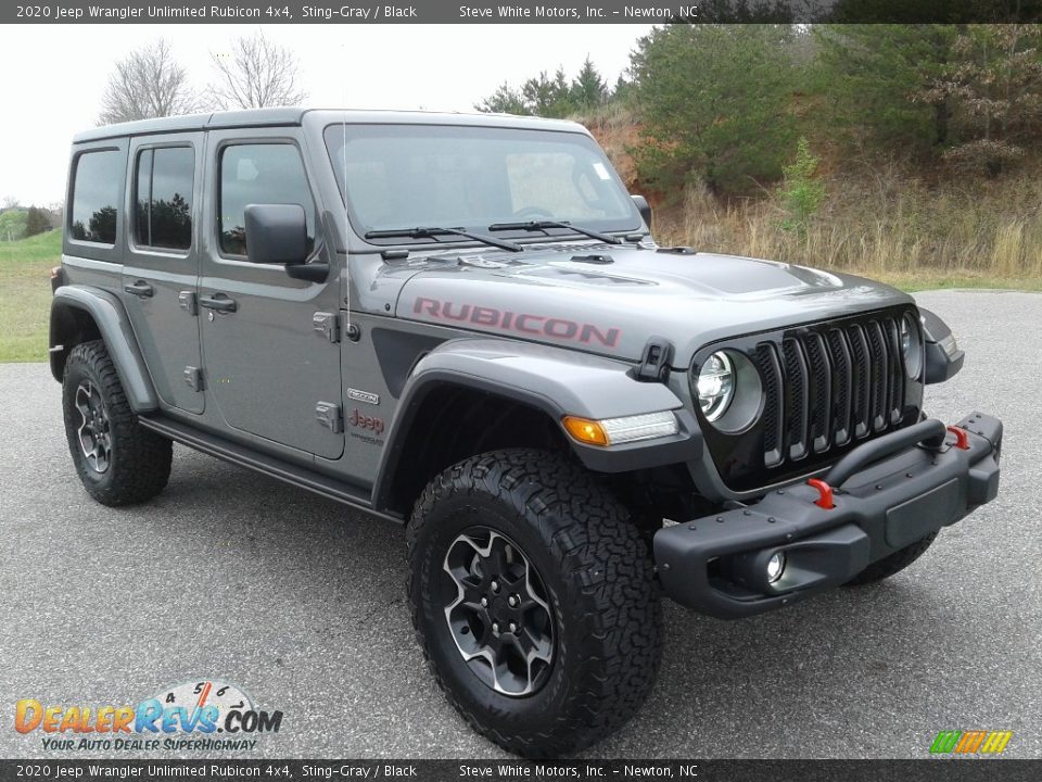 2020 Jeep Wrangler Unlimited Rubicon 4x4 Sting-Gray / Black Photo #4