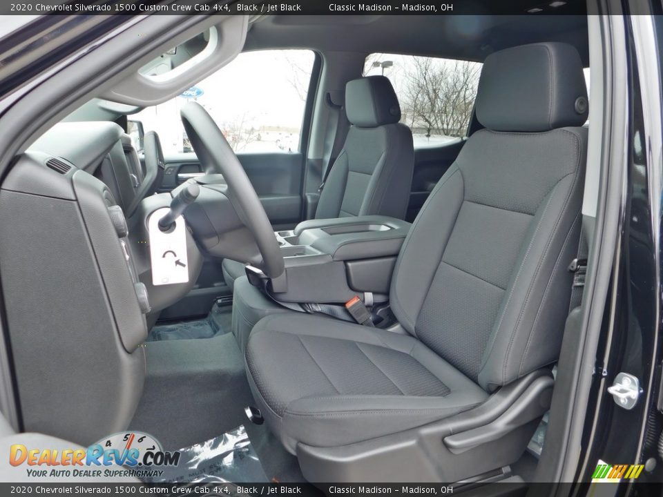 2020 Chevrolet Silverado 1500 Custom Crew Cab 4x4 Black / Jet Black Photo #2