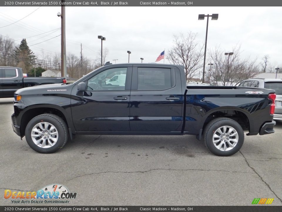 Black 2020 Chevrolet Silverado 1500 Custom Crew Cab 4x4 Photo #6