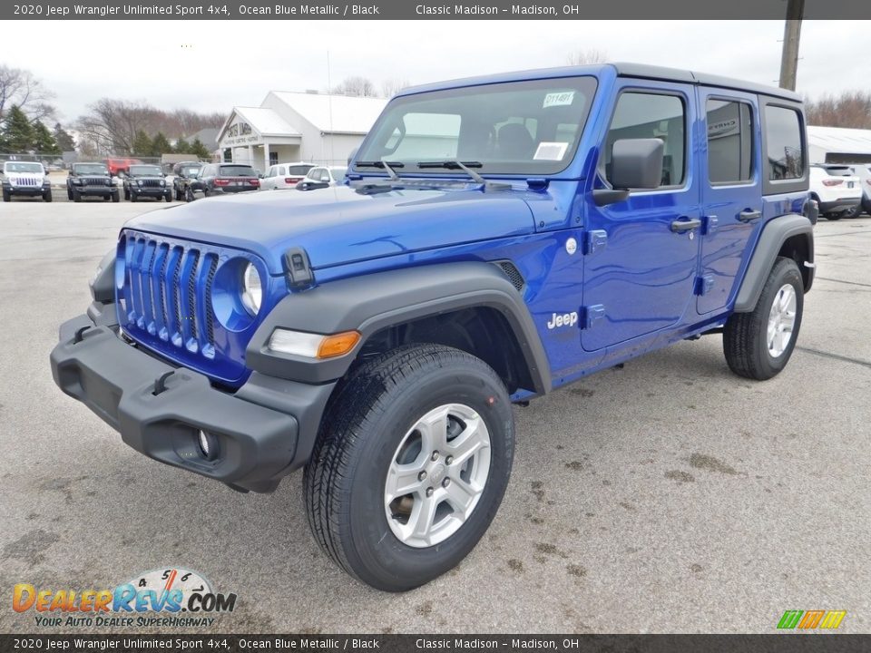 2020 Jeep Wrangler Unlimited Sport 4x4 Ocean Blue Metallic / Black Photo #5