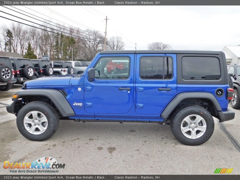 2020 Jeep Wrangler Unlimited Sport 4x4 Ocean Blue Metallic / Black Photo #6