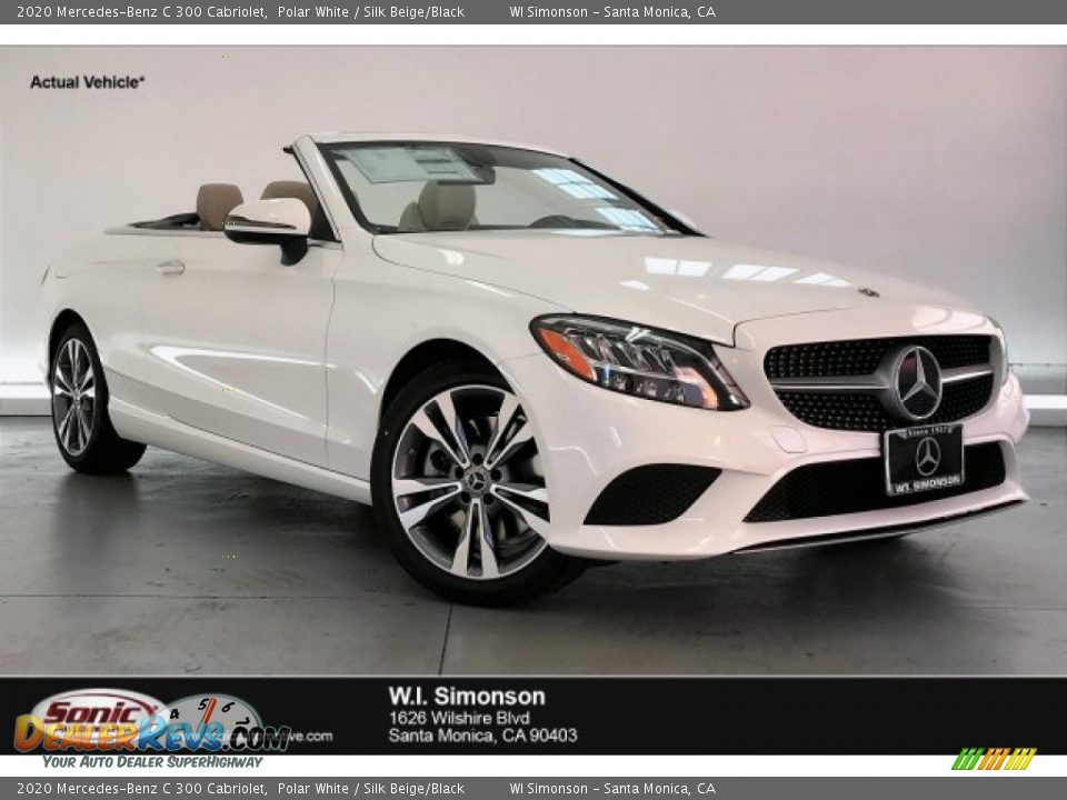 2020 Mercedes-Benz C 300 Cabriolet Polar White / Silk Beige/Black Photo #1