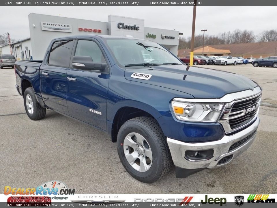 2020 Ram 1500 Big Horn Crew Cab 4x4 Patriot Blue Pearl / Black/Diesel Gray Photo #1