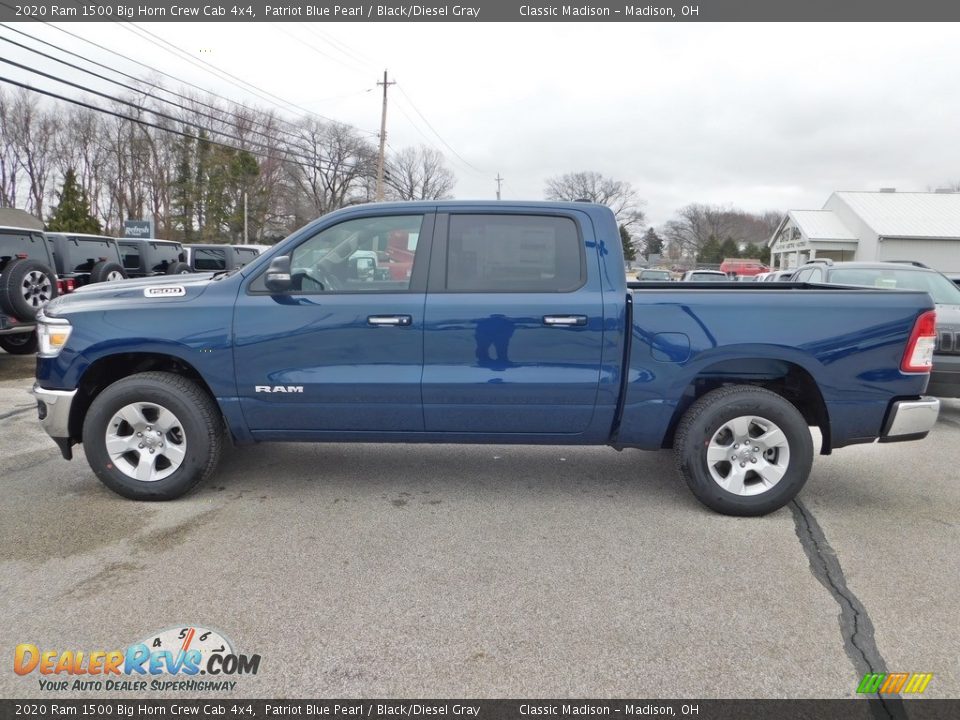 2020 Ram 1500 Big Horn Crew Cab 4x4 Patriot Blue Pearl / Black/Diesel Gray Photo #6