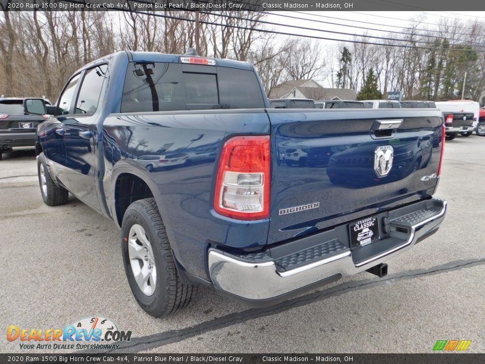 2020 Ram 1500 Big Horn Crew Cab 4x4 Patriot Blue Pearl / Black/Diesel Gray Photo #7