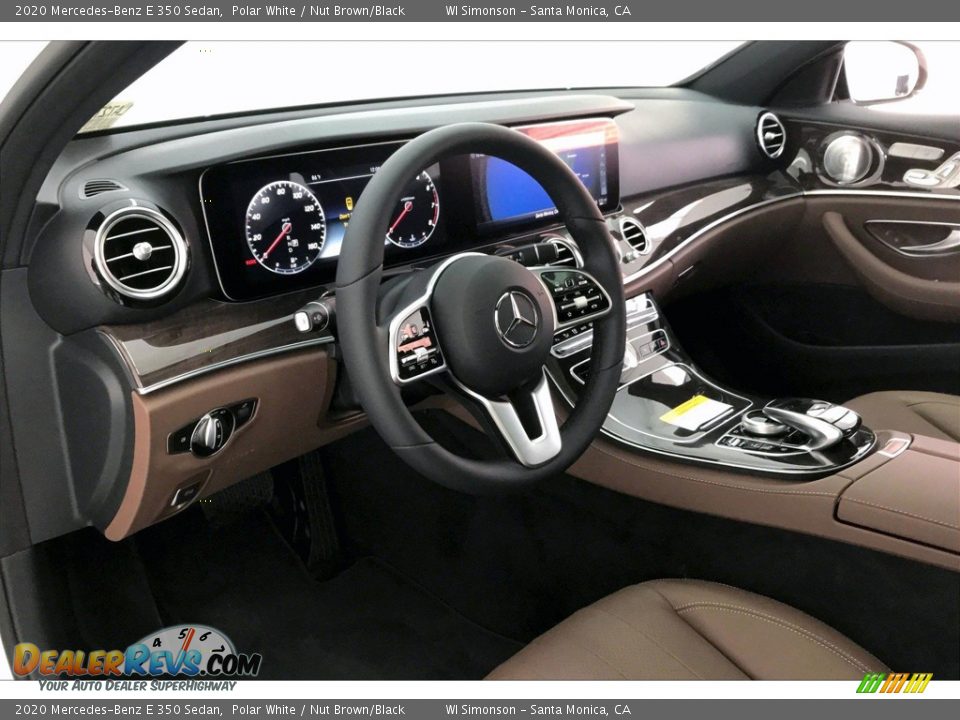 2020 Mercedes-Benz E 350 Sedan Polar White / Nut Brown/Black Photo #4