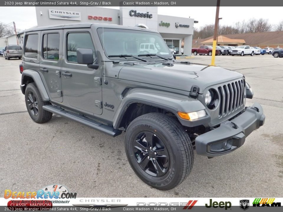 2020 Jeep Wrangler Unlimited Sahara 4x4 Sting-Gray / Black Photo #1