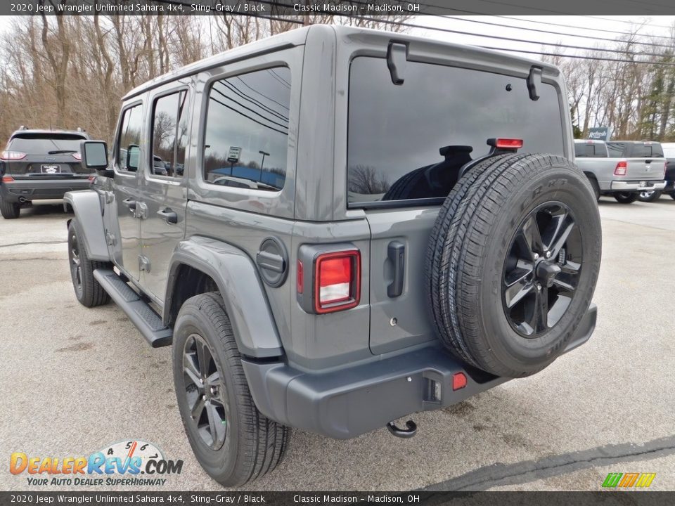 2020 Jeep Wrangler Unlimited Sahara 4x4 Sting-Gray / Black Photo #7