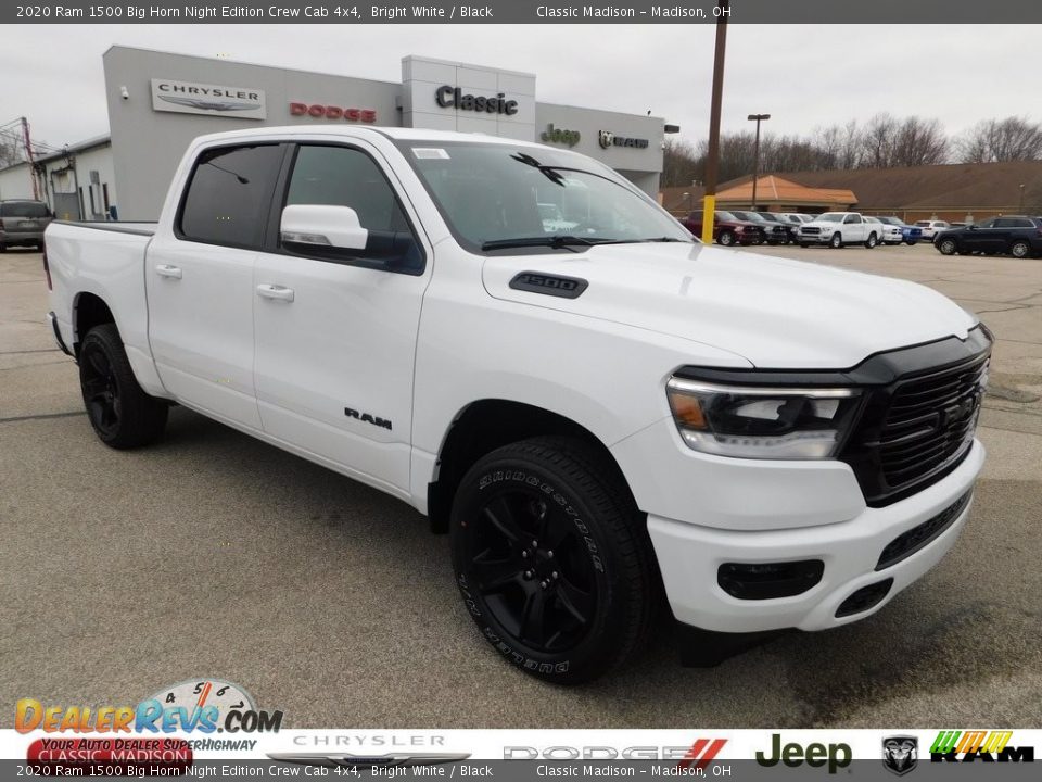 2020 Ram 1500 Big Horn Night Edition Crew Cab 4x4 Bright White / Black Photo #1