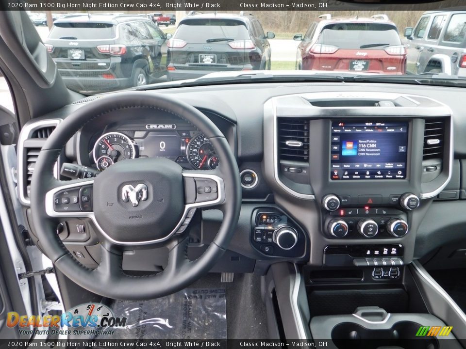 2020 Ram 1500 Big Horn Night Edition Crew Cab 4x4 Bright White / Black Photo #3