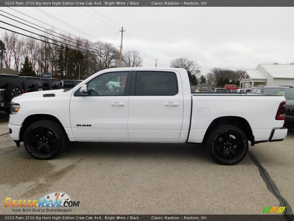 2020 Ram 1500 Big Horn Night Edition Crew Cab 4x4 Bright White / Black Photo #6