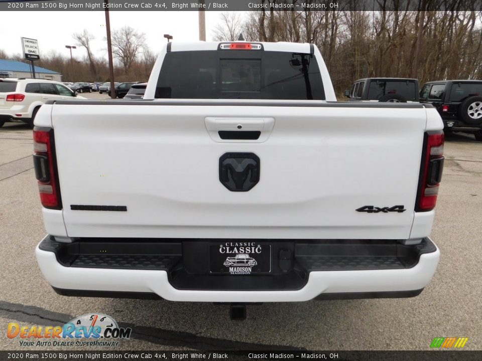 2020 Ram 1500 Big Horn Night Edition Crew Cab 4x4 Bright White / Black Photo #8