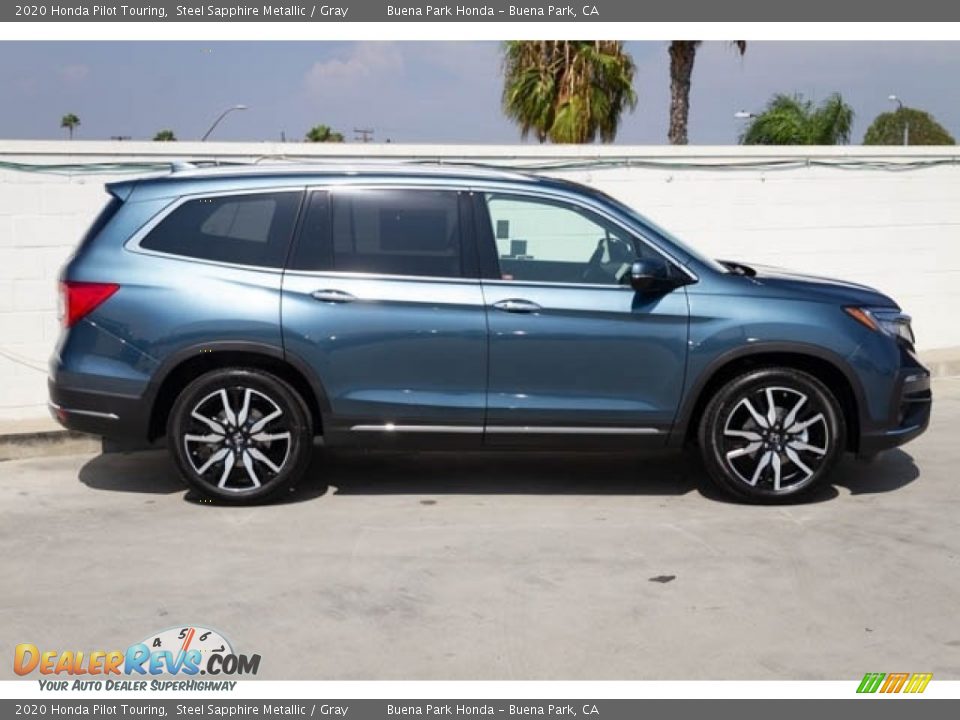 2020 Honda Pilot Touring Steel Sapphire Metallic / Gray Photo #5