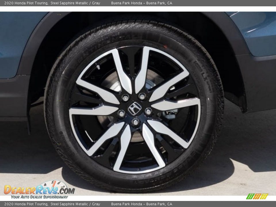 2020 Honda Pilot Touring Steel Sapphire Metallic / Gray Photo #12