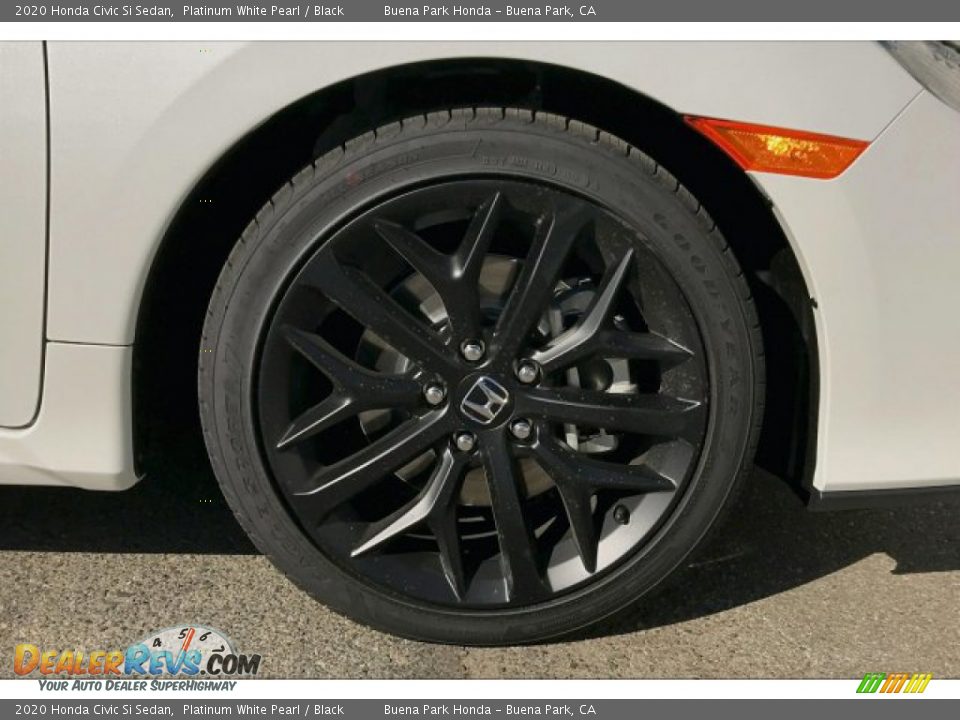 2020 Honda Civic Si Sedan Platinum White Pearl / Black Photo #9