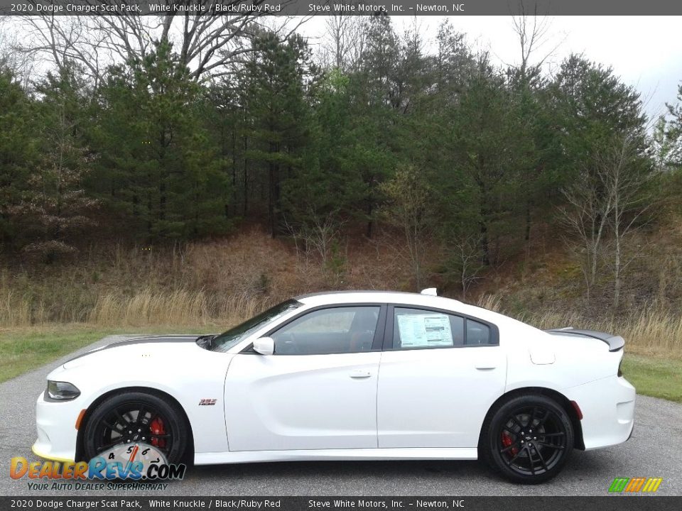 2020 Dodge Charger Scat Pack White Knuckle / Black/Ruby Red Photo #1