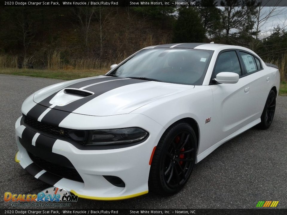 2020 Dodge Charger Scat Pack White Knuckle / Black/Ruby Red Photo #2