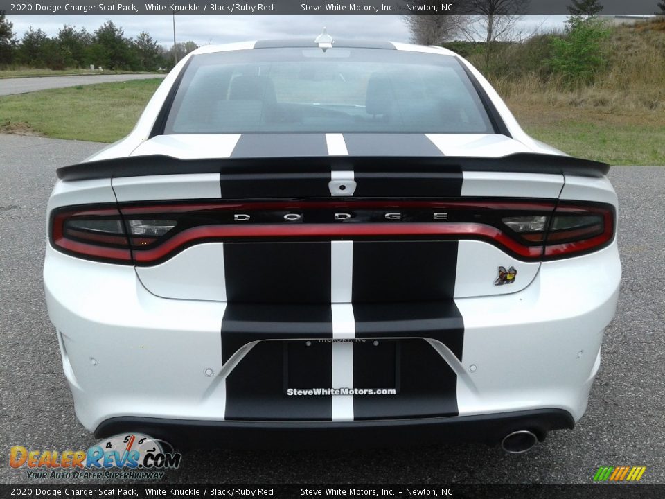 2020 Dodge Charger Scat Pack White Knuckle / Black/Ruby Red Photo #7