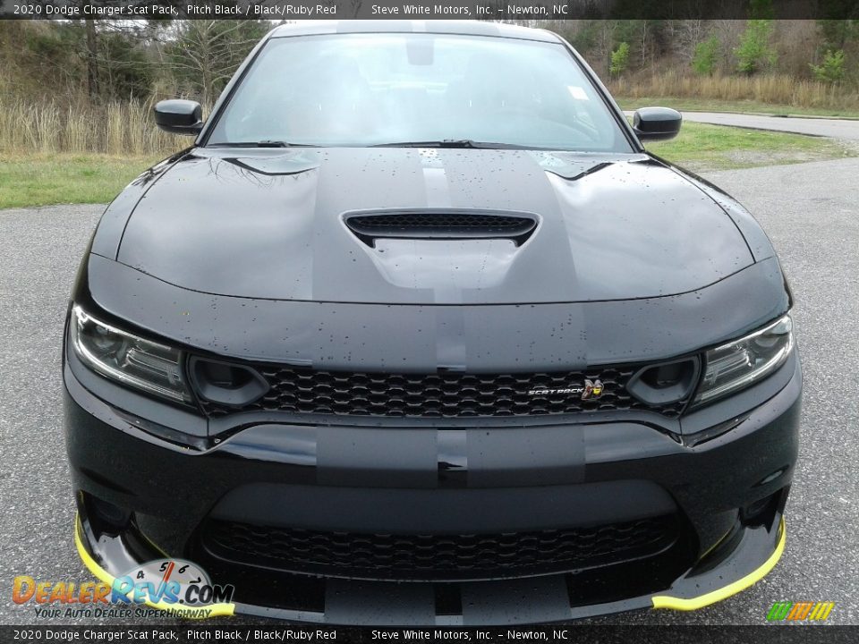 2020 Dodge Charger Scat Pack Pitch Black / Black/Ruby Red Photo #3