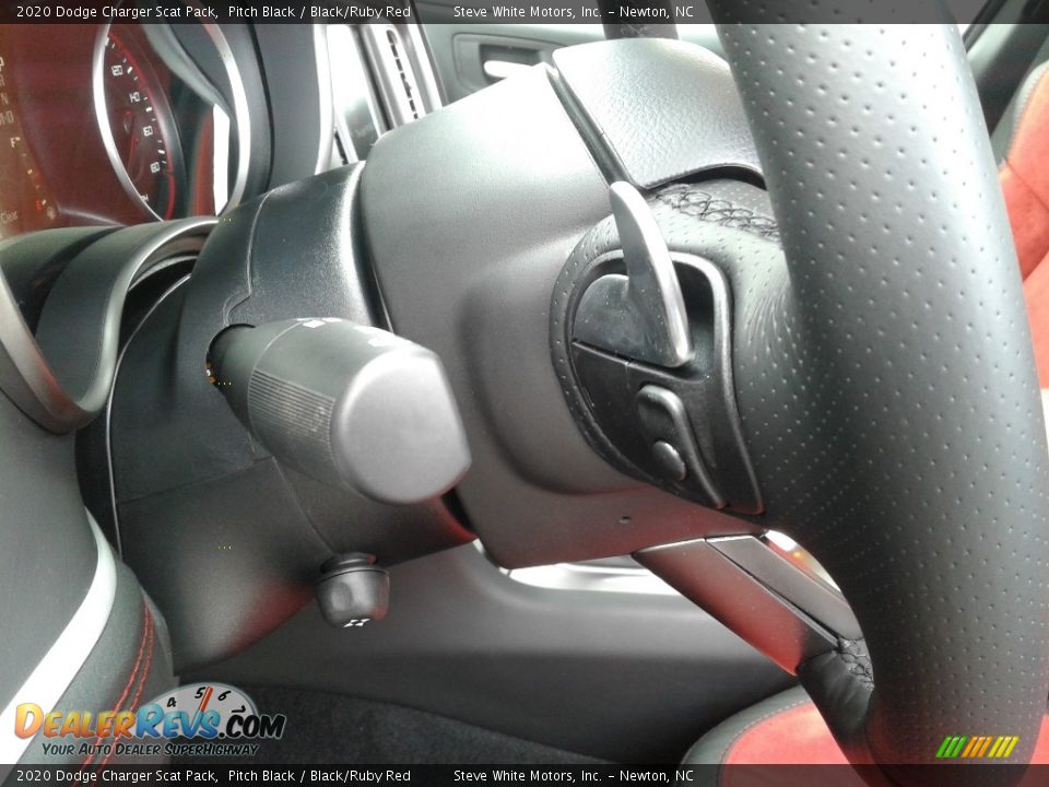 2020 Dodge Charger Scat Pack Pitch Black / Black/Ruby Red Photo #12