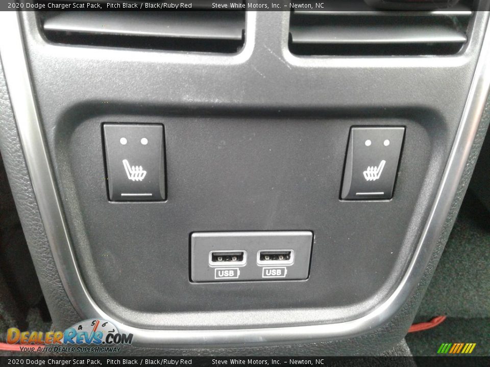 2020 Dodge Charger Scat Pack Pitch Black / Black/Ruby Red Photo #14