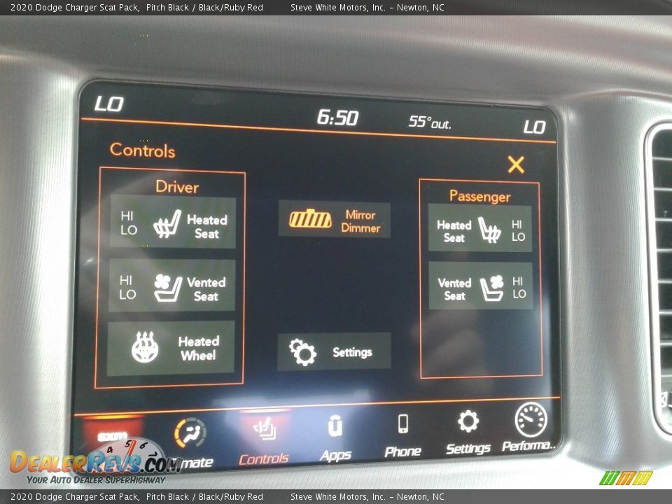 2020 Dodge Charger Scat Pack Pitch Black / Black/Ruby Red Photo #23