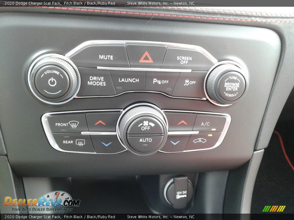 2020 Dodge Charger Scat Pack Pitch Black / Black/Ruby Red Photo #25