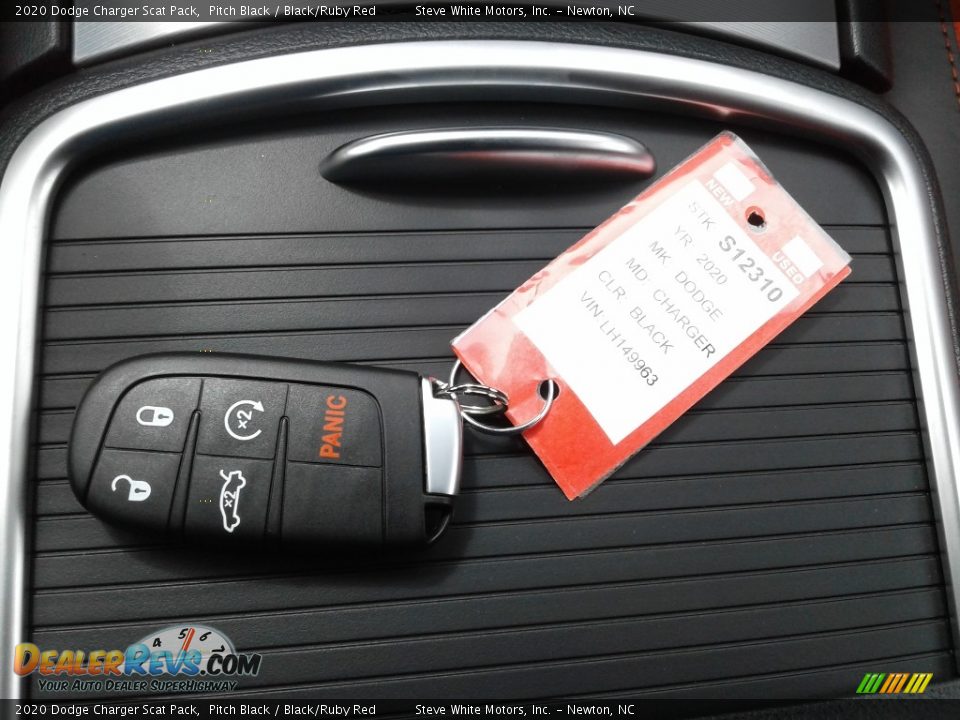 2020 Dodge Charger Scat Pack Pitch Black / Black/Ruby Red Photo #29