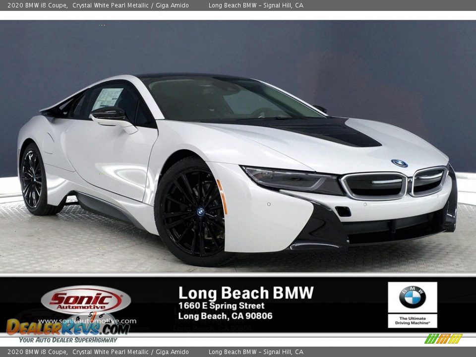 2020 BMW i8 Coupe Crystal White Pearl Metallic / Giga Amido Photo #1