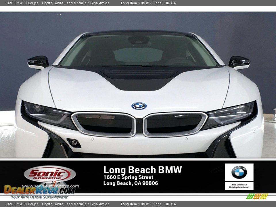 2020 BMW i8 Coupe Crystal White Pearl Metallic / Giga Amido Photo #2