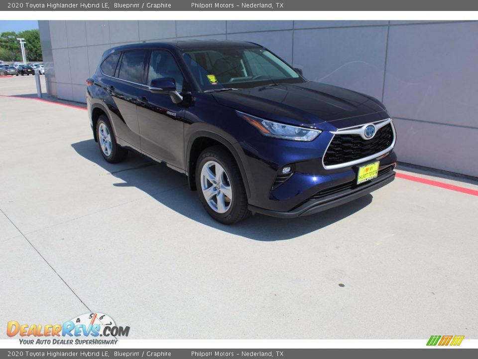 2020 Toyota Highlander Hybrid LE Blueprint / Graphite Photo #2