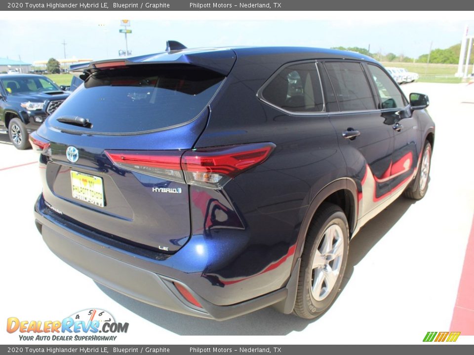 2020 Toyota Highlander Hybrid LE Blueprint / Graphite Photo #8