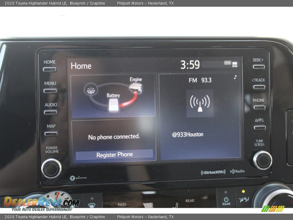 2020 Toyota Highlander Hybrid LE Blueprint / Graphite Photo #15