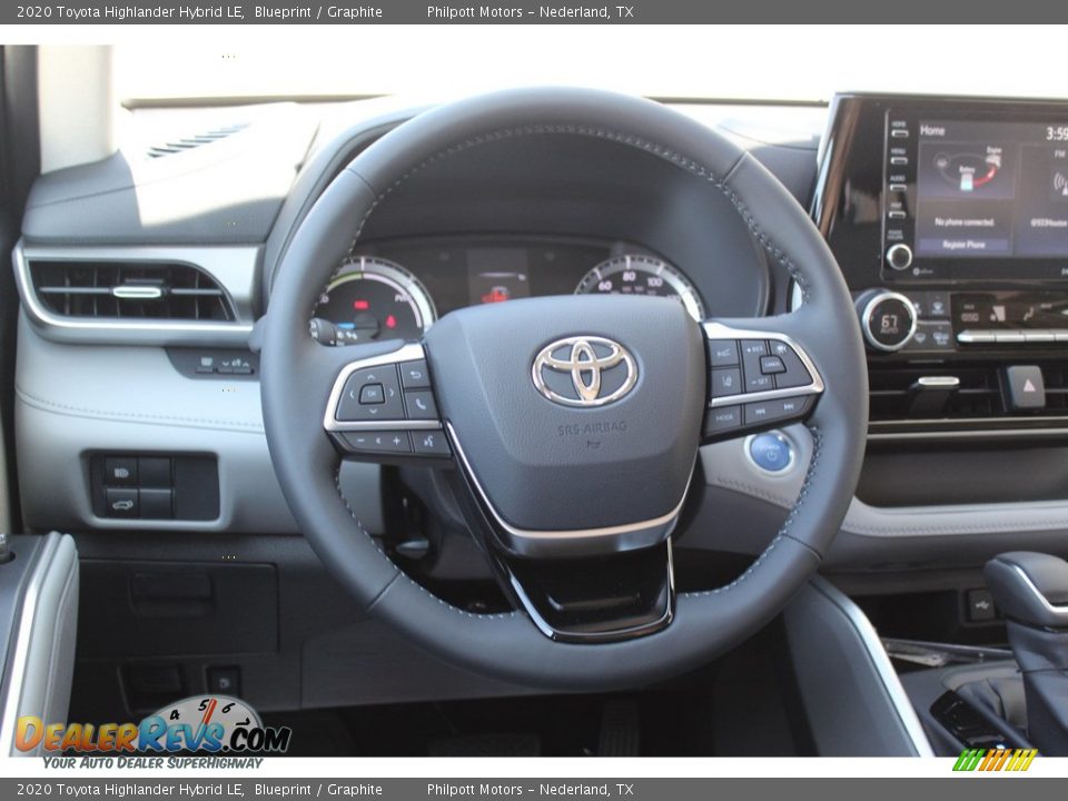 2020 Toyota Highlander Hybrid LE Blueprint / Graphite Photo #22