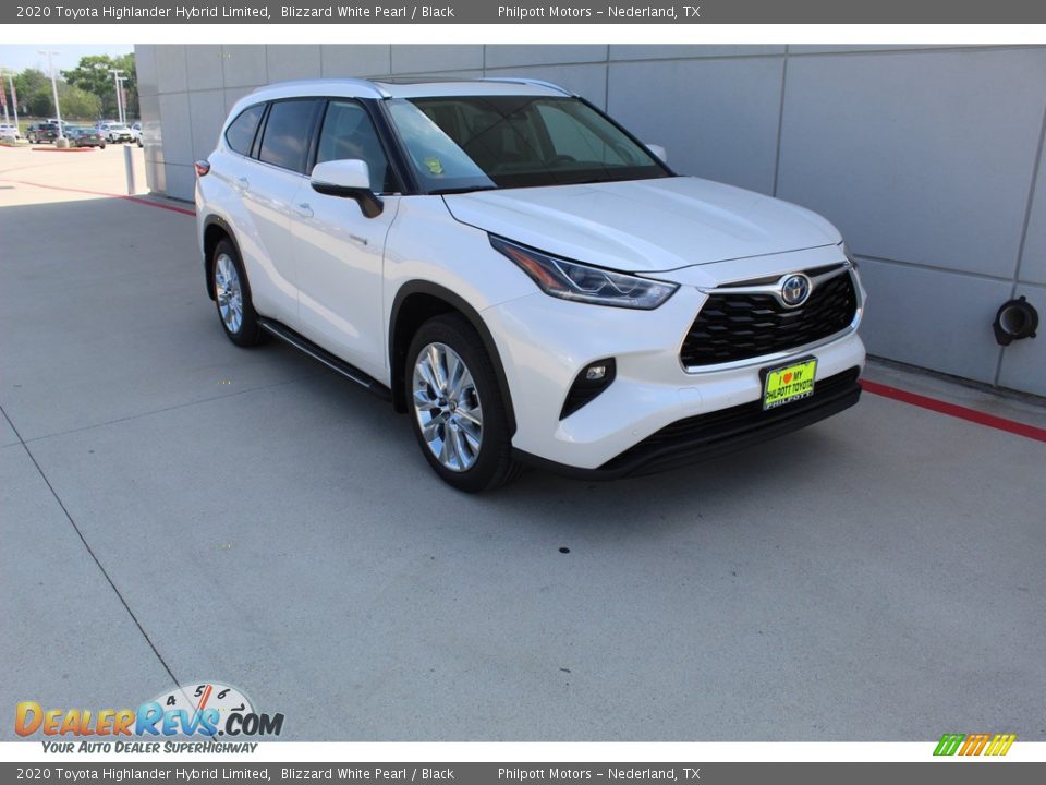 2020 Toyota Highlander Hybrid Limited Blizzard White Pearl / Black Photo #2